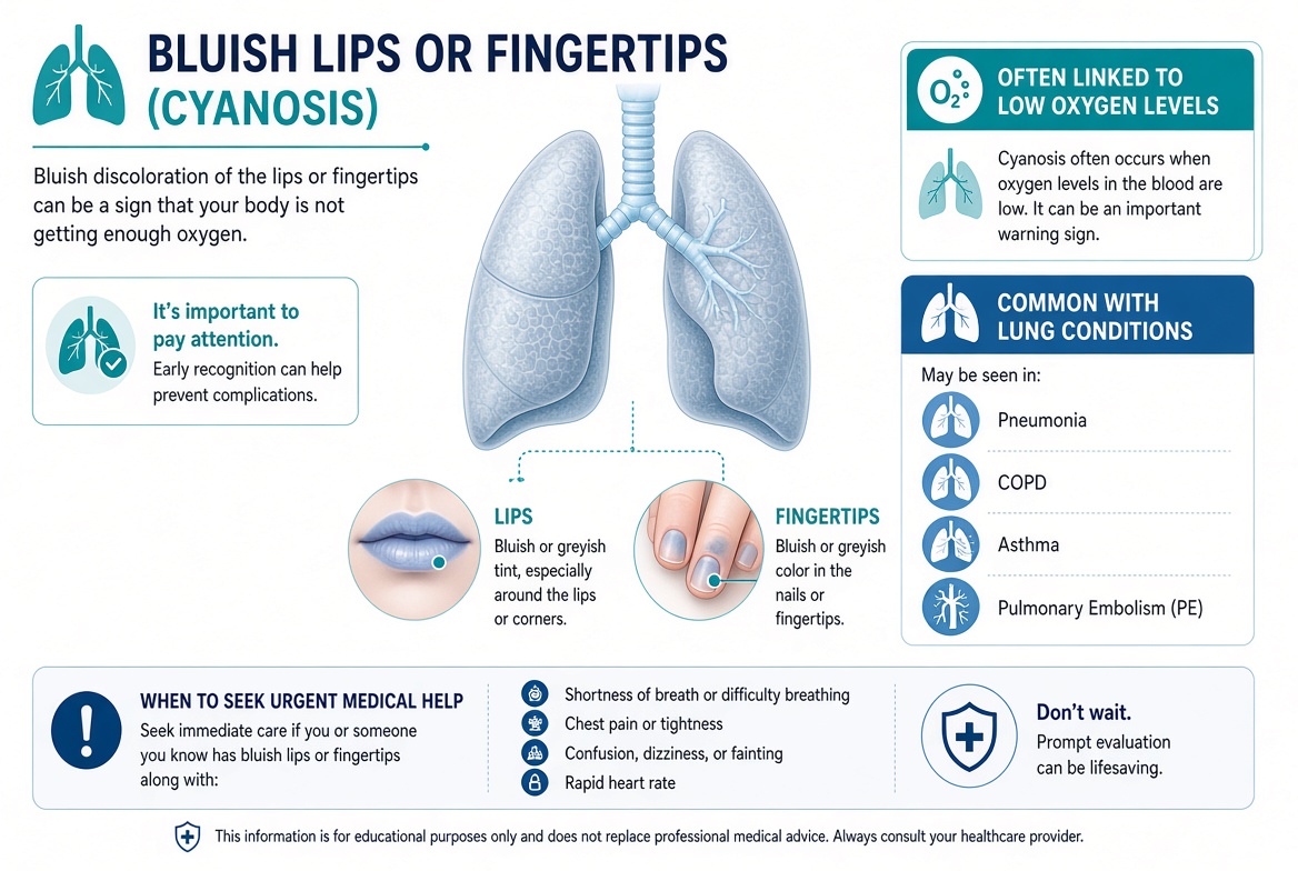 Bluish Lips or Fingertips (Cyanosis)